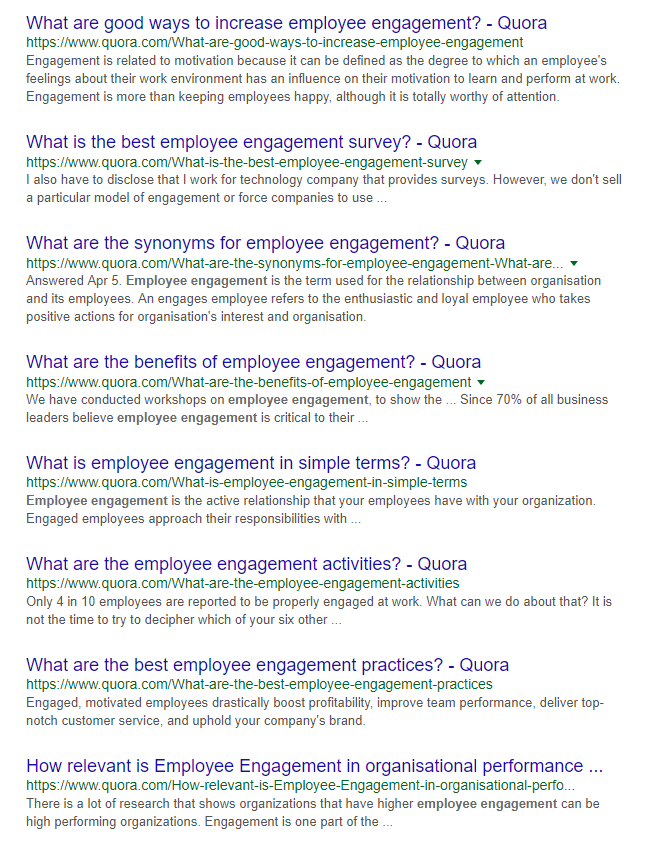 Quora site search